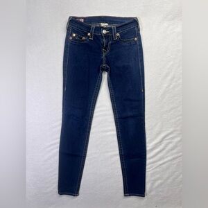 True Religion Casey Stadium Skinny Jeans Womens 27 Waist Stretch Cute 1720